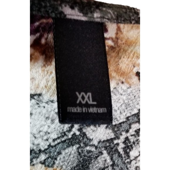 DayTrip Women's Floral Button-Up Blouse Back Cinch Tie Size XXL Rayon - Picture 5 of 6